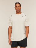 Gymshark Arrival Contrast T-Shirt — Tinted White/Pebble Grey — 6