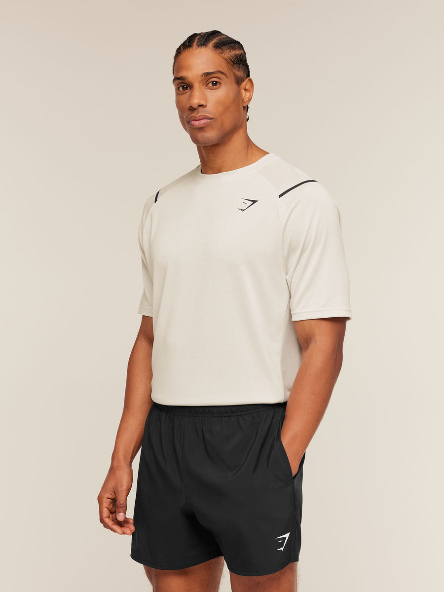 Gymshark Arrival Contrast T-Shirt — Tinted White/Pebble Grey — 3