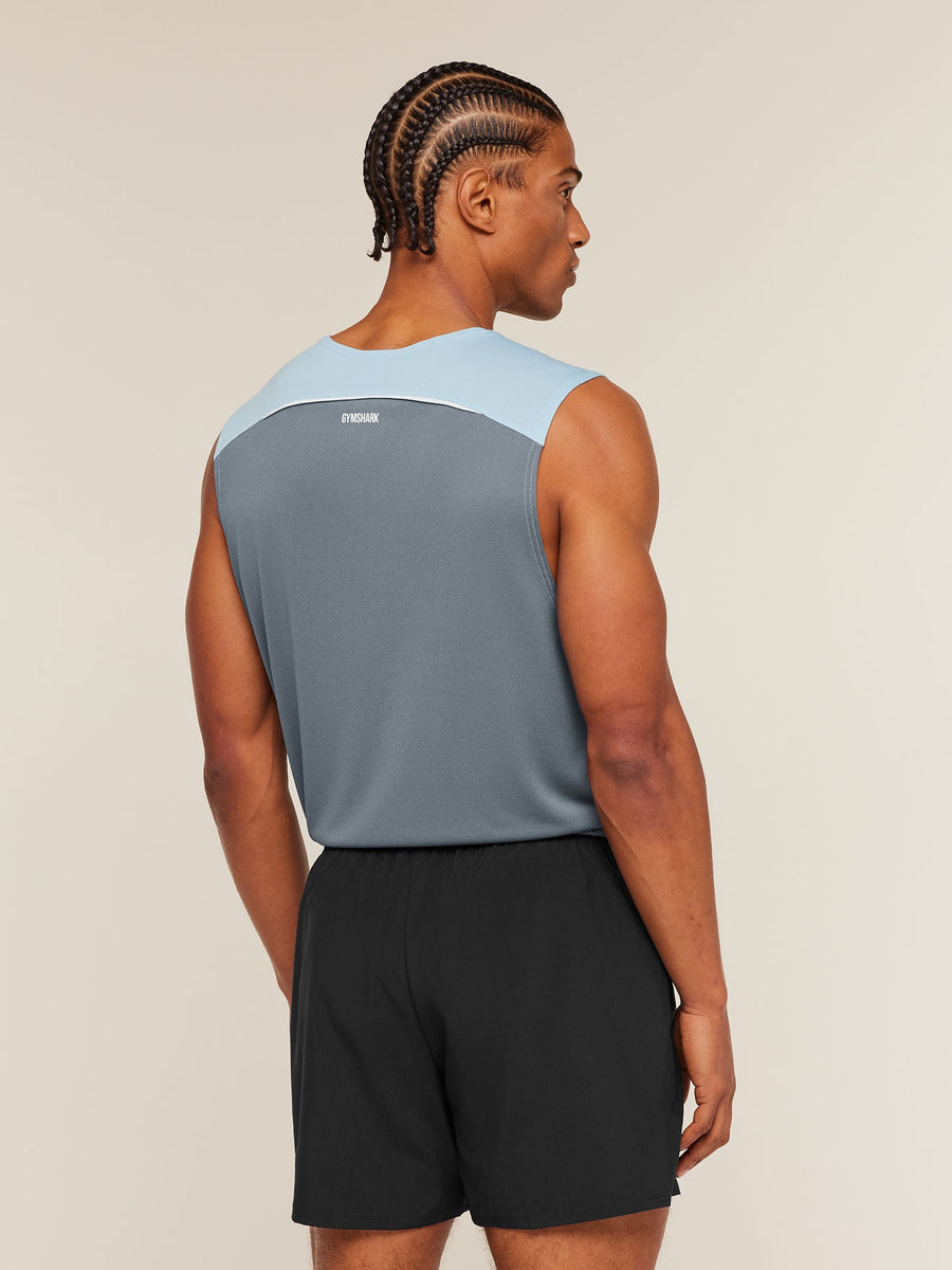 Gymshark Arrival Contrast Tank — Chilled Blue/Iron Blue — 2