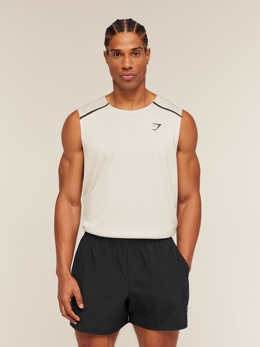 Gymshark Arrival Contrast Tank — Tinted White/Pebble Grey — 1