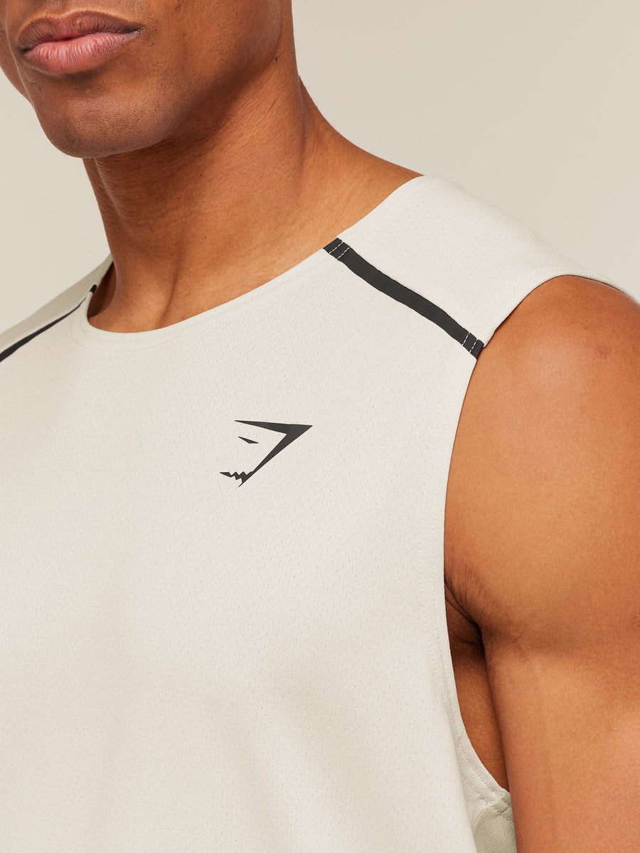 Gymshark Arrival Contrast Tank — Tinted White/Pebble Grey — 5
