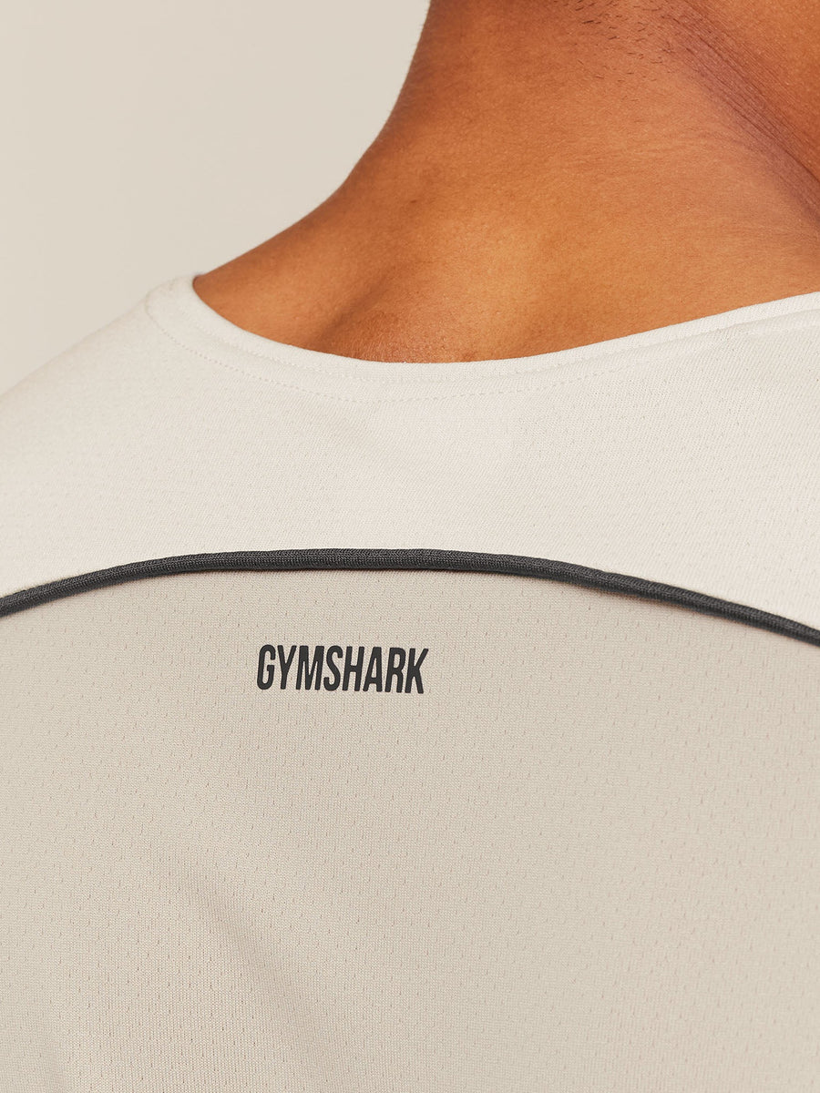 Gymshark Arrival Contrast Tank — Tinted White/Pebble Grey — 6