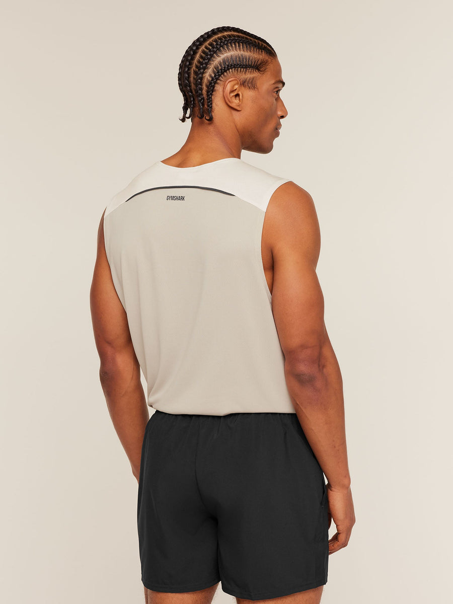 Gymshark Arrival Contrast Tank — Tinted White/Pebble Grey — 2