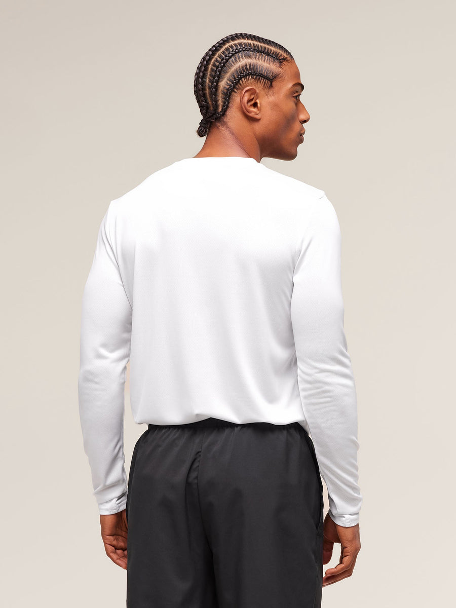 Gymshark Arrival Long Sleeve T-Shirt — White — 2