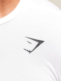 Gymshark Arrival Long Sleeve T-Shirt — White — 4