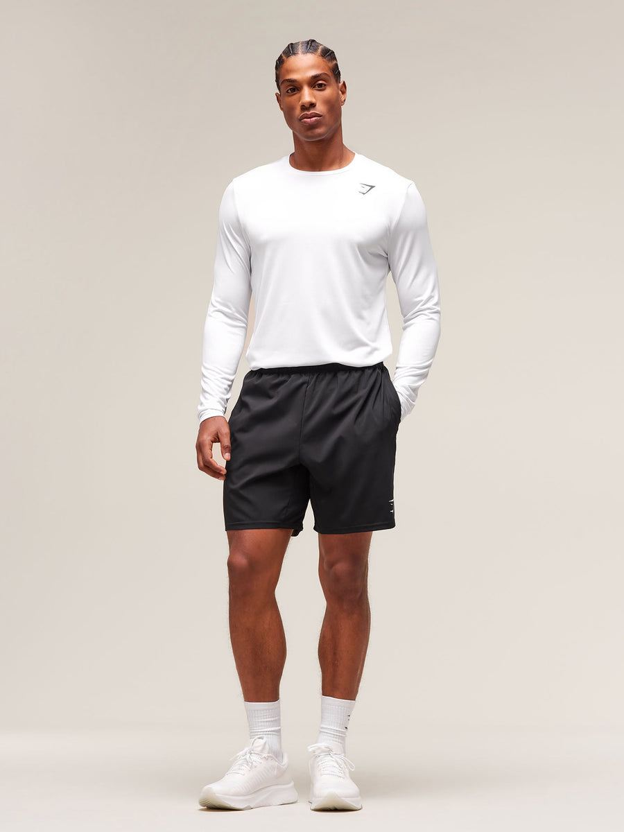 Gymshark Arrival Long Sleeve T-Shirt — White — 5