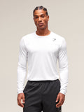 Gymshark Arrival Long Sleeve T-Shirt — White — 1