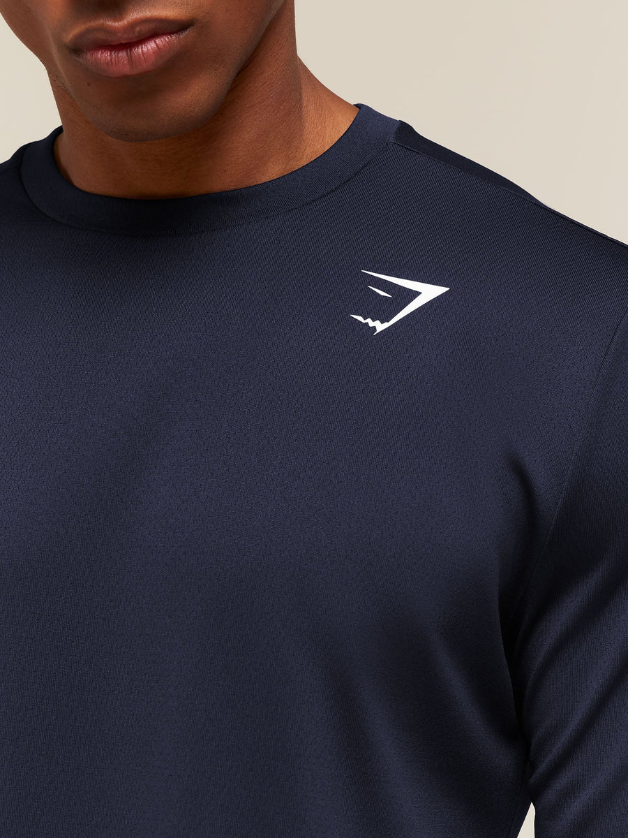Gymshark Arrival Long Sleeve T-Shirt — Heavy Blue — 5