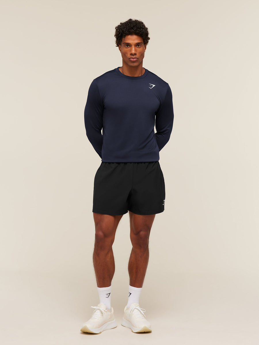 Gymshark Arrival Long Sleeve T-Shirt — Heavy Blue — 3