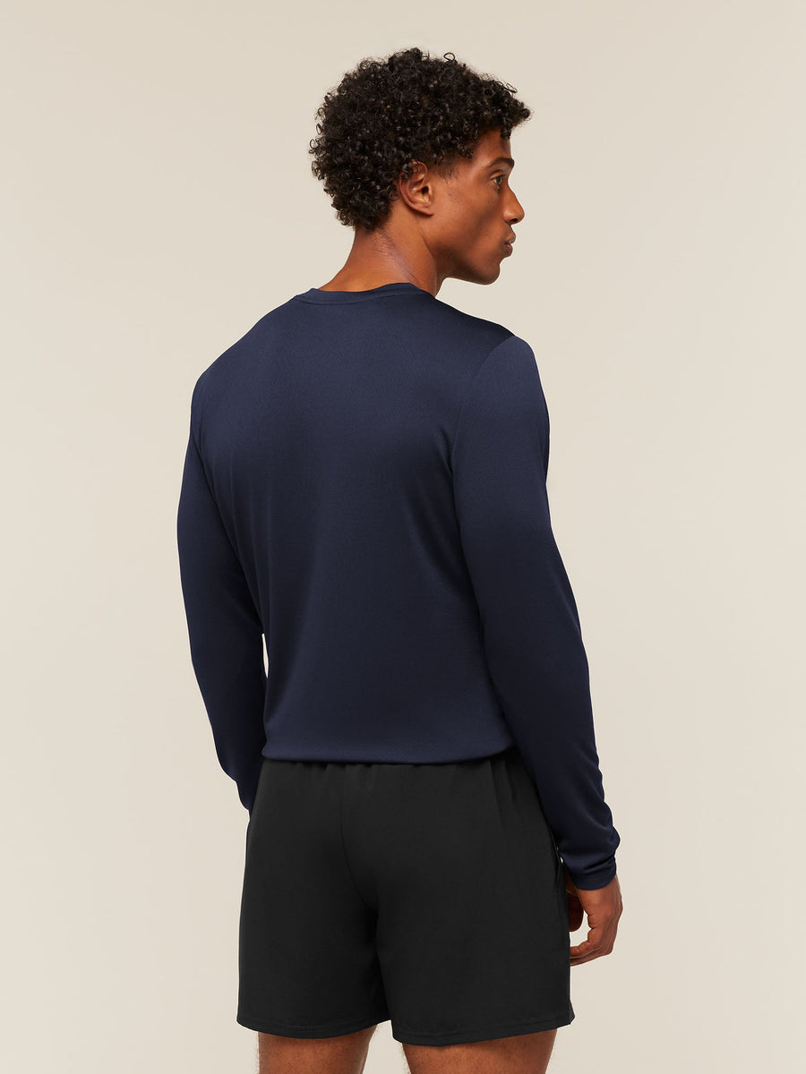 Gymshark Arrival Long Sleeve T-Shirt — Heavy Blue — 2