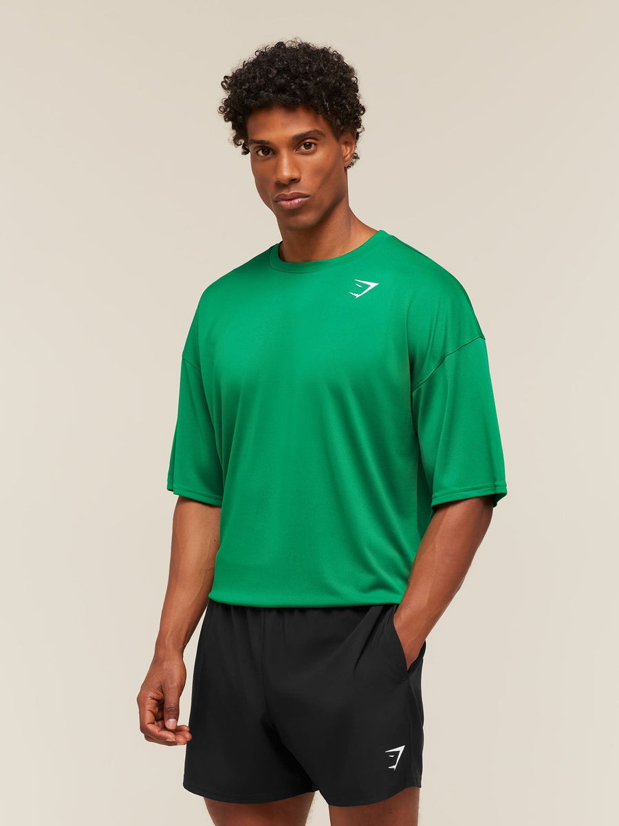 Gymshark Arrival Oversized T-Shirt — Track Green — 3