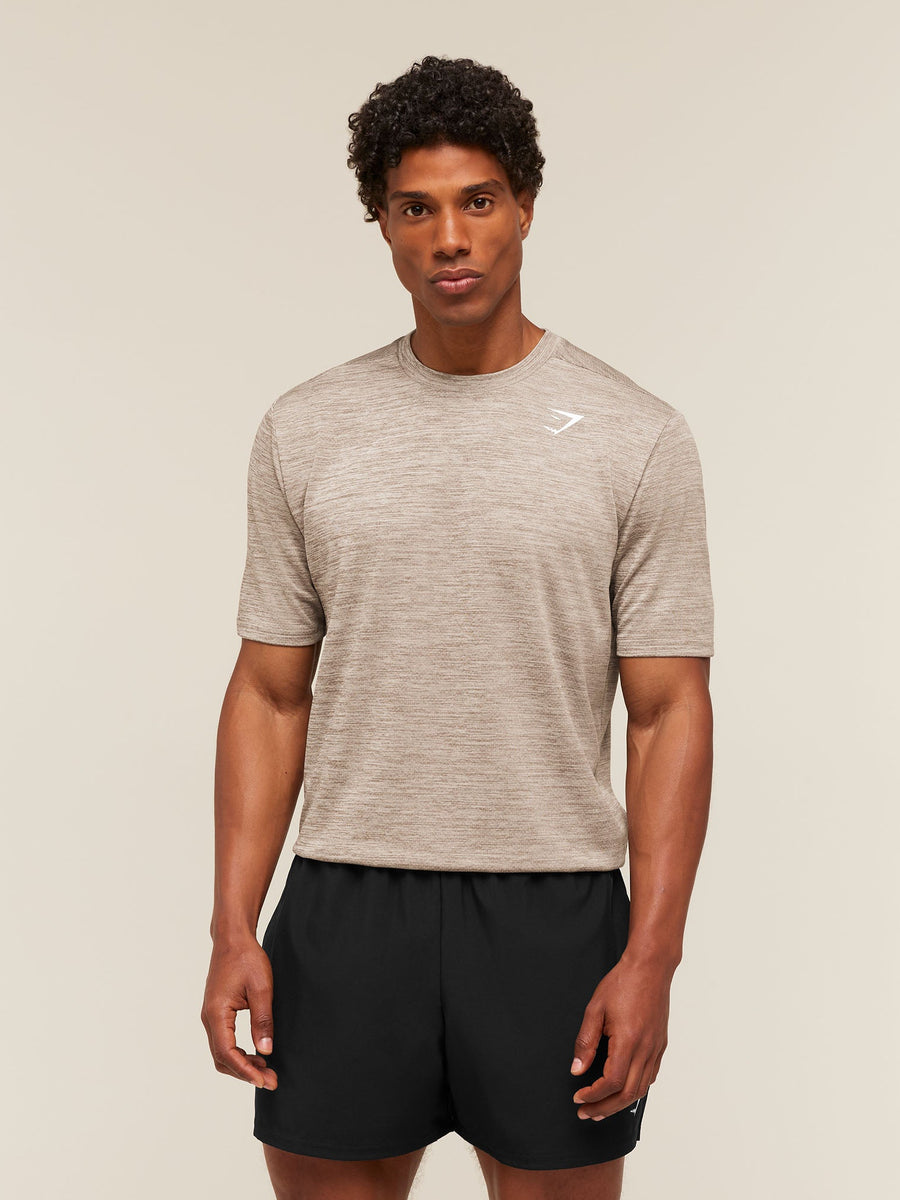 Gymshark Arrival T-Shirt — Chalk Beige/Lifestyle Brown — 1