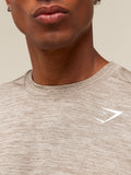 Gymshark Arrival T-Shirt — Chalk Beige/Lifestyle Brown — 5