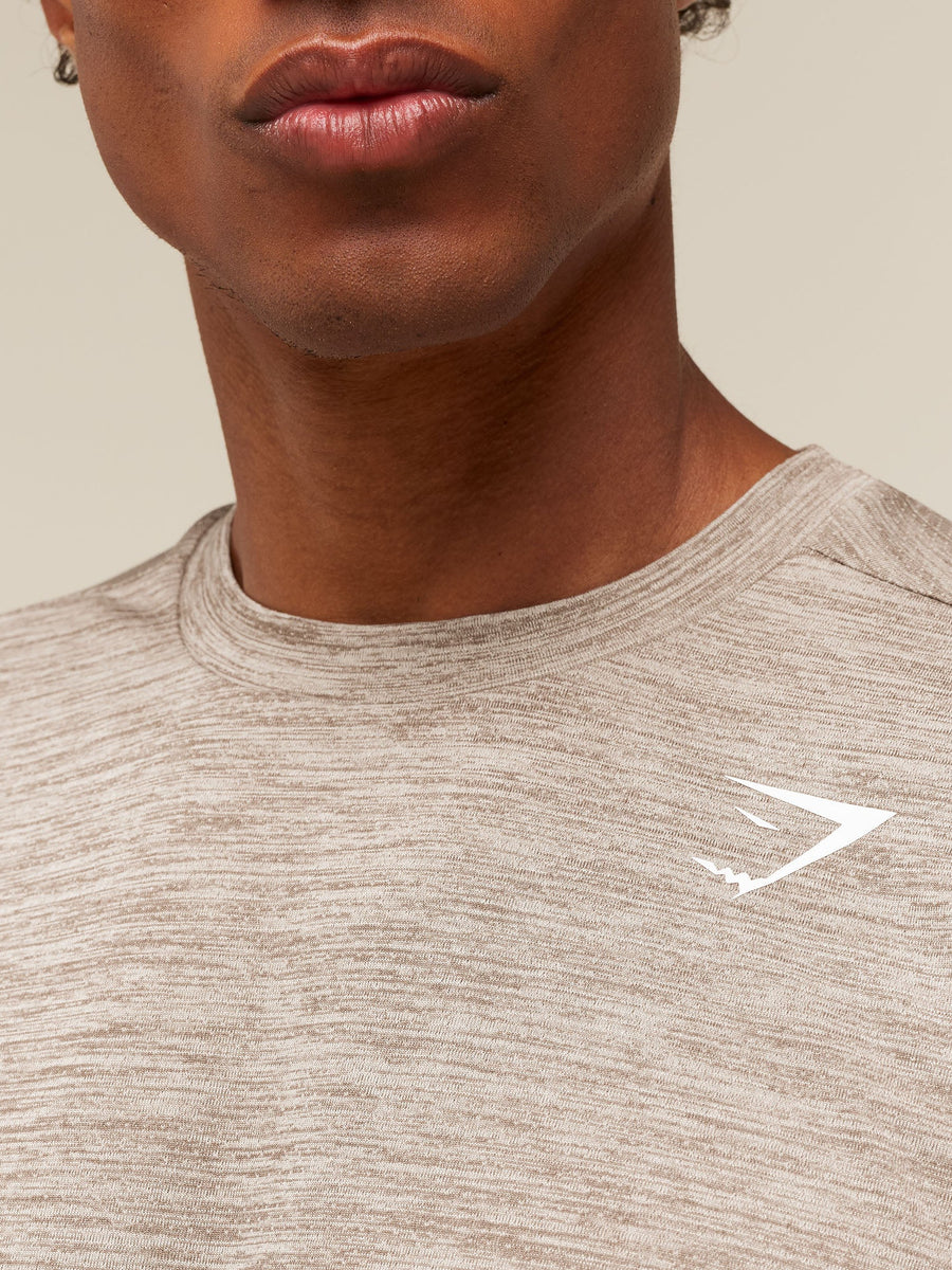 Gymshark Arrival T-Shirt — Chalk Beige/Lifestyle Brown — 5