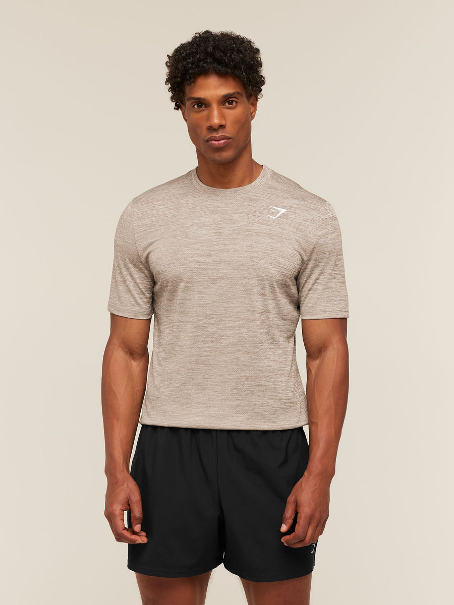 Gymshark Arrival T-Shirt — Chalk Beige/Lifestyle Brown — 1