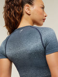 Gymshark Blush Seamless Short Sleeve Top — Heavy Blue/Chilled Blue — 5