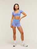 Gymshark Blush Seamless Short Sleeve Top — Steady Purple/Focus Pink — 4