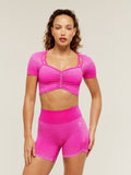 Gymshark Blush Seamless Short Sleeve Top — Super-Set Pink/Focus Pink — 1