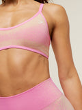 Gymshark Blush Seamless Light Support Sports Bra — Focus Pink/Sorbet Yellow — 5
