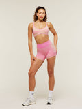 Gymshark Blush Seamless Light Support Sports Bra — Focus Pink/Sorbet Yellow — 3