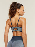 Gymshark Blush Seamless Light Support Sports Bra — Heavy Blue/Chilled Blue — 2