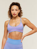 Gymshark Blush Seamless Light Support Sports Bra — Steady Purple/Focus Pink — 1