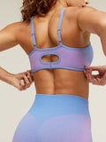 Gymshark Blush Seamless Light Support Sports Bra — Steady Purple/Focus Pink — 5