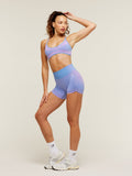 Gymshark Blush Seamless Light Support Sports Bra — Steady Purple/Focus Pink — 4
