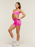 Gymshark Blush Seamless Light Support Sports Bra — Super-Set Pink/Focus Pink — 4
