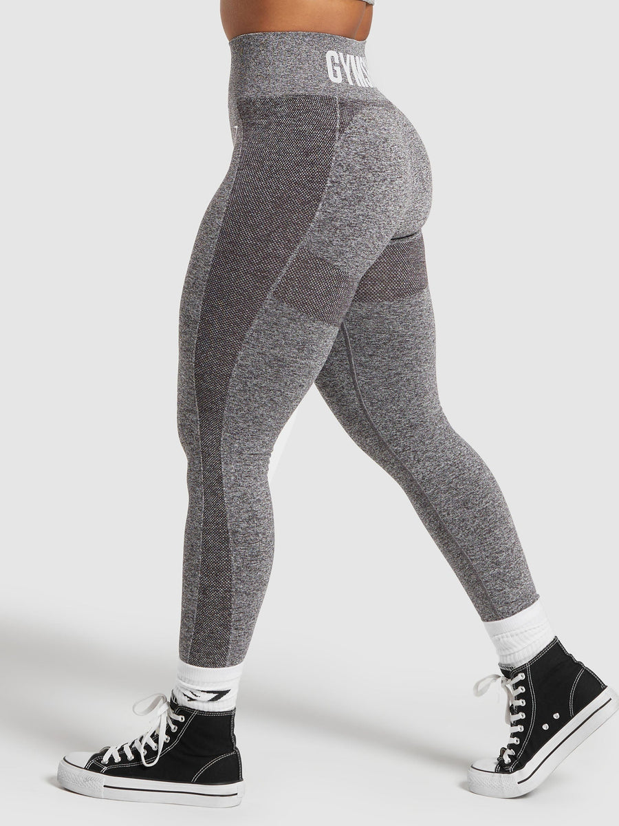 Gymshark Flex High Waisted Leggings — Greyed Purple/White — 3