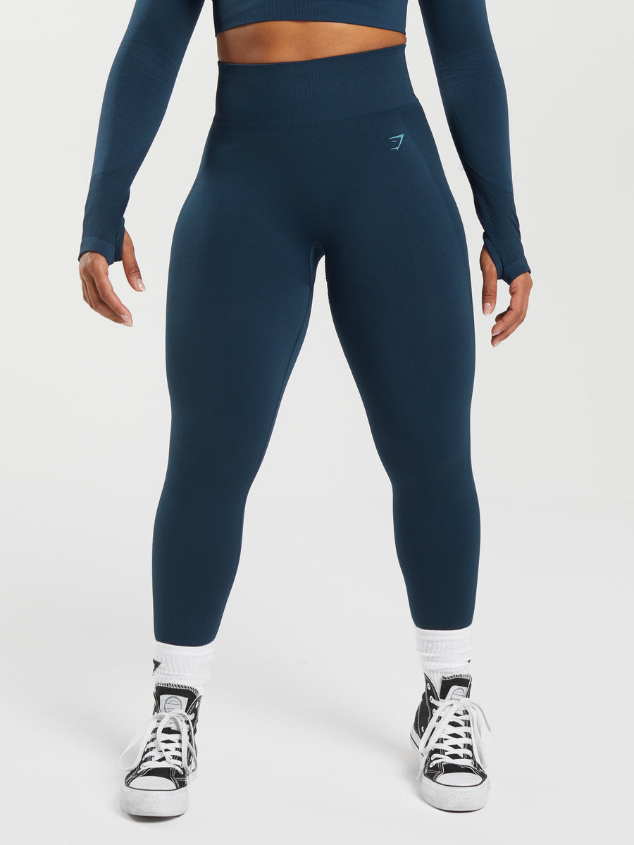Gymshark Flex High Waisted Leggings — Navy/Denim Blue — 1