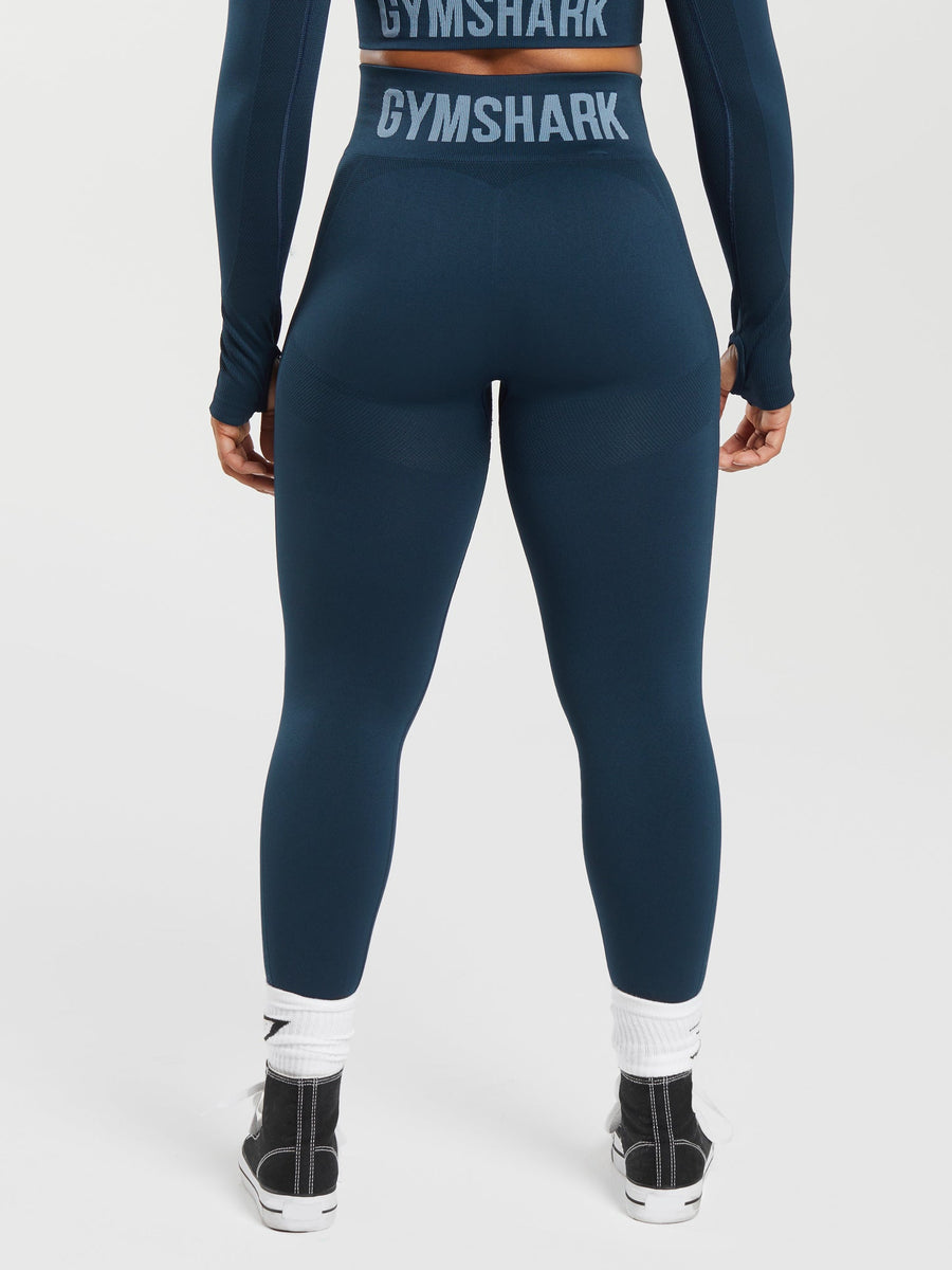 Gymshark Flex High Waisted Leggings — Navy/Denim Blue — 2