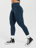 Gymshark Flex High Waisted Leggings — Navy/Denim Blue — 3