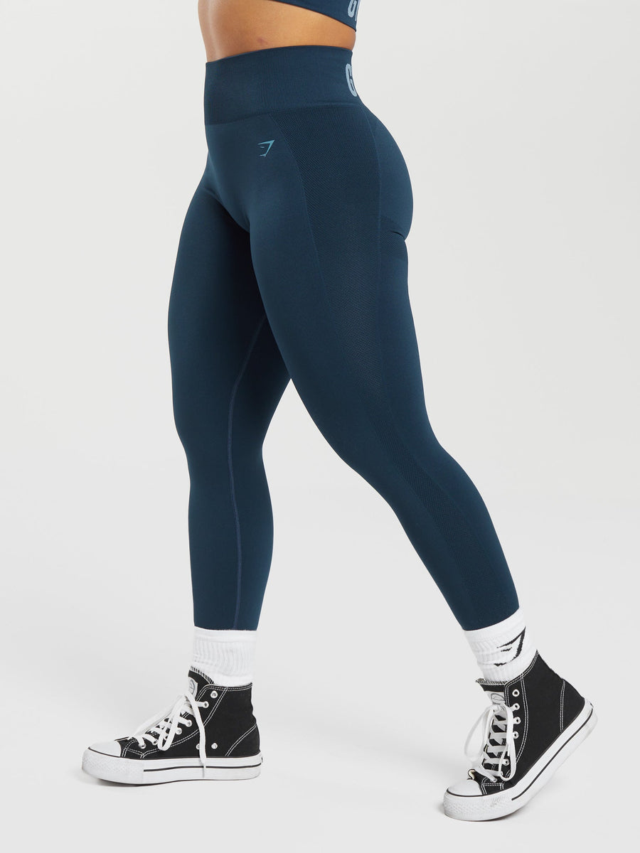 Gymshark Flex High Waisted Leggings — Navy/Denim Blue — 3