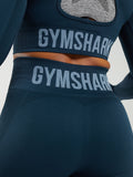 Gymshark Flex High Waisted Leggings — Navy/Denim Blue — 6