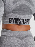 Gymshark Flex Long Sleeve Crop Top — Charcoal Grey Marl — 5