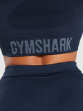 Gymshark Flex Long Sleeve Crop Top — Navy/Denim Blue — 5