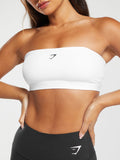 Gymshark Multi Way Strap Bandeau Bra — White — 1