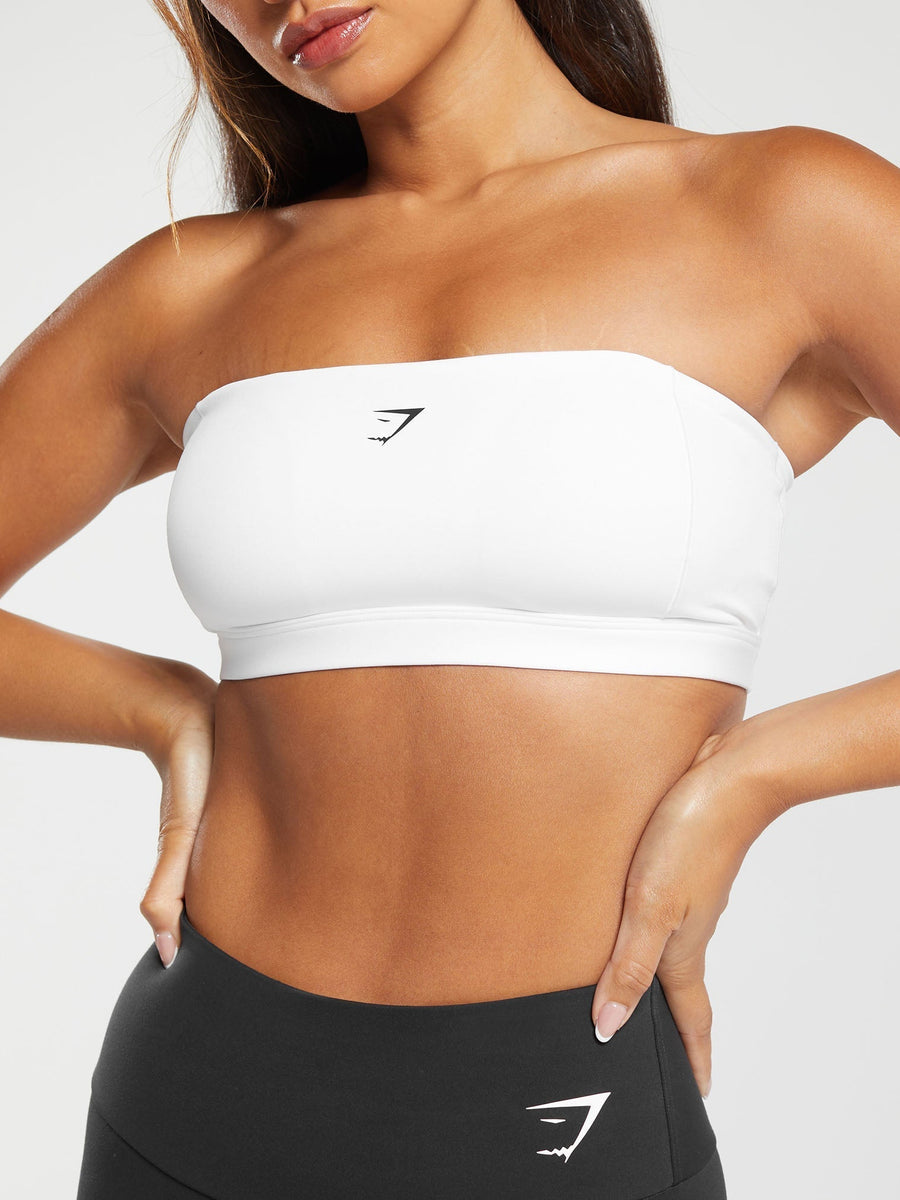 Gymshark Multi Way Strap Bandeau Bra — White — 1