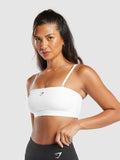 Gymshark Multi Way Strap Bandeau Bra — White — 4