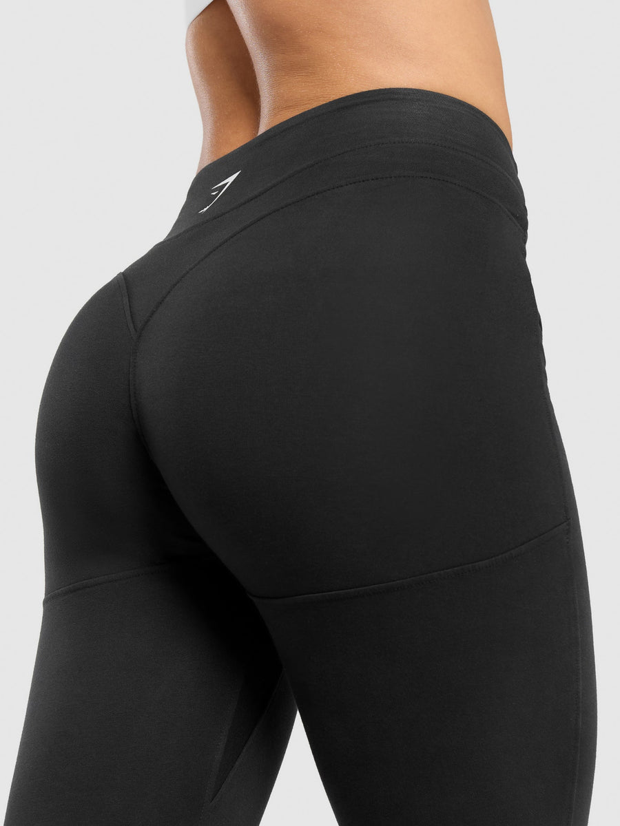 Gymshark Heavyweight Washed Leggings — Black/Wash — 6
