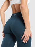Gymshark Heavyweight Washed Leggings — Heavy Blue/Wash — 6