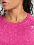 Gymshark Adapt Fleck Seamless Long Sleeve Crop Top — Winning Pink/Sour Pink — 5