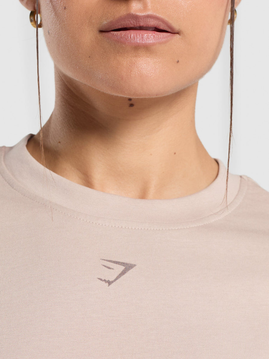 Gymshark Campus Classics Graphic T-Shirt — Muted Pink — 6