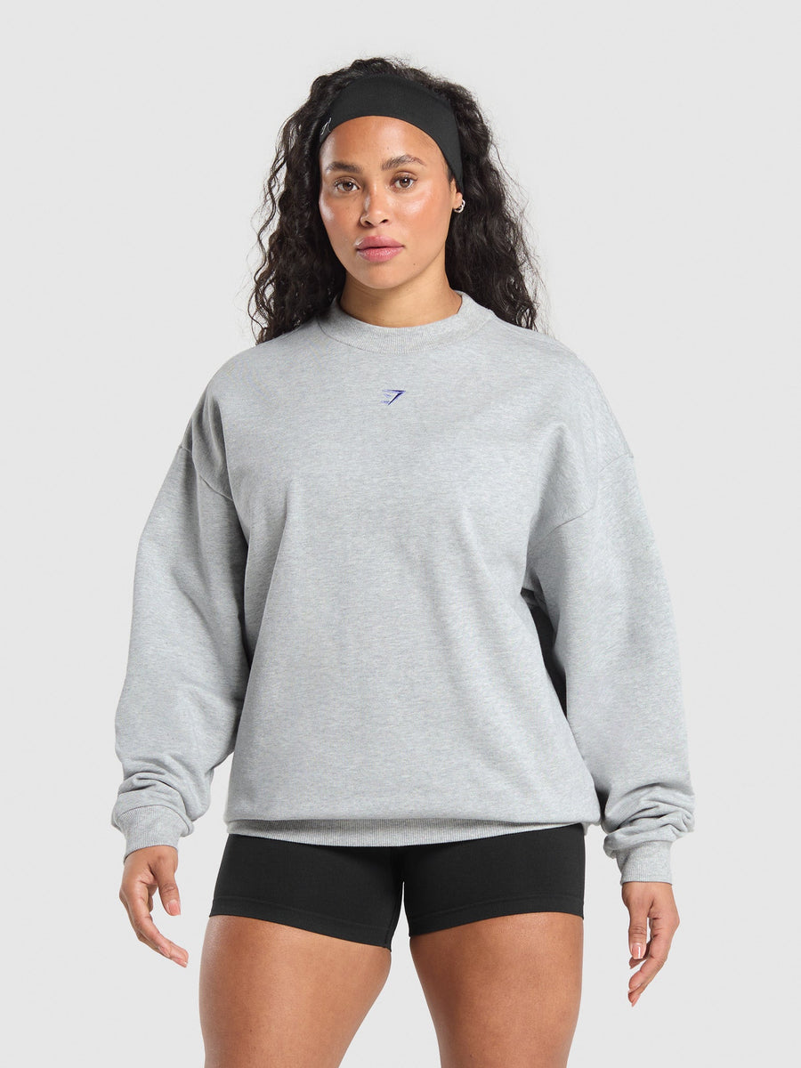 Gymshark Lifting Club Oversized Sweatshirt — Light Grey Core Marl — 2