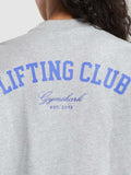 Gymshark Lifting Club Oversized Sweatshirt — Light Grey Core Marl — 5