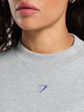 Gymshark Lifting Club Oversized Sweatshirt — Light Grey Core Marl — 6