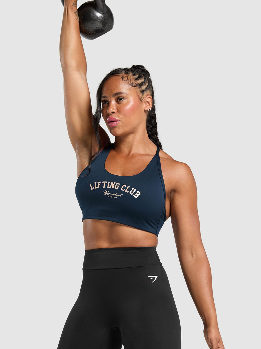 Gymshark Lifting Club Retro Bra — Navy — 5