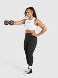 Gymshark Lifting Essentials Cropped Tank — White — 4
