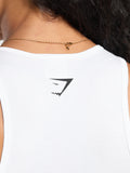 Gymshark Lifting Essentials Cropped Tank — White — 6